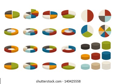 colorful pie charts