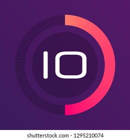 Colorful pie charts. Circular interval timer. Percentage vector infographics. Business infographics. Loading and buffering percentage icon set. 