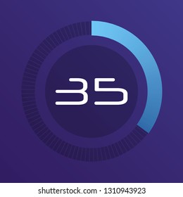 Colorful pie charts. Circular interval timer. Percentage vector infographics. Business infographics. Loading and buffering percentage icon set. 