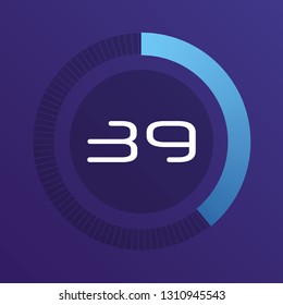 Colorful pie charts. Circular interval timer. Percentage vector infographics. Business infographics. Loading and buffering percentage icon set. 
