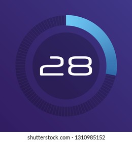 Colorful pie charts. Circular interval timer. Percentage vector infographics. Business infographics. Loading and buffering percentage icon set. 