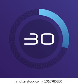 Colorful pie charts. Circular interval timer. Percentage vector infographics. Business infographics. Loading and buffering percentage icon set. 
