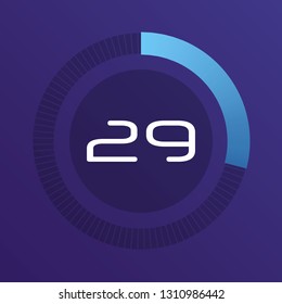 Colorful pie charts. Circular interval timer. Percentage vector infographics. Business infographics. Loading and buffering percentage icon set. 