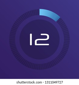 Colorful pie charts. Circular interval timer. Percentage vector infographics. Business infographics. Loading and buffering percentage icon set. 