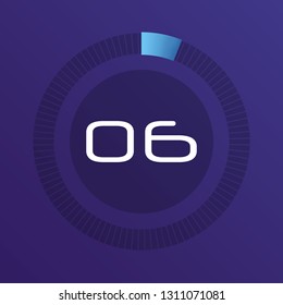 Colorful pie charts. Circular interval timer. Percentage vector infographics. Business infographics. Loading and buffering percentage icon set. 