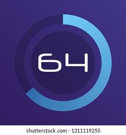 Colorful pie charts. Circular interval timer. Percentage vector infographics. Business infographics. Loading and buffering percentage icon set. 