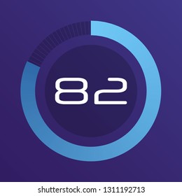 Colorful pie charts. Circular interval timer. Percentage vector infographics. Business infographics. Loading and buffering percentage icon set. 