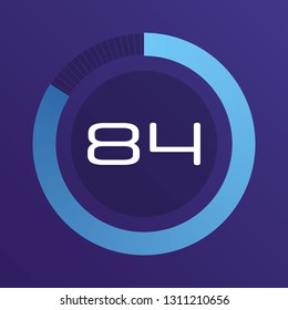 Colorful pie charts. Circular interval timer. Percentage vector infographics. Business infographics. Loading and buffering percentage icon set. 
