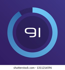 Colorful pie charts. Circular interval timer. Percentage vector infographics. Business infographics. Loading and buffering percentage icon set. 
