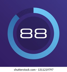 Colorful pie charts. Circular interval timer. Percentage vector infographics. Business infographics. Loading and buffering percentage icon set. 