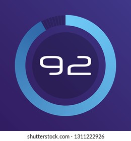 Colorful pie charts. Circular interval timer. Percentage vector infographics. Business infographics. Loading and buffering percentage icon set. 