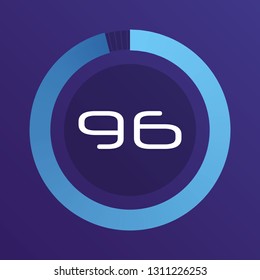 Colorful pie charts. Circular interval timer. Percentage vector infographics. Business infographics. Loading and buffering percentage icon set. 