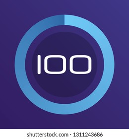 Colorful pie charts. Circular interval timer. Percentage vector infographics. Business infographics. Loading and buffering percentage icon set. 