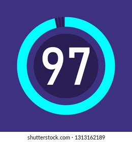 Colorful pie charts. Circular interval timer and stopwatch. Percentage vector and beautiful infographics. Business infographics. Loading and buffering the percentage set of icons.