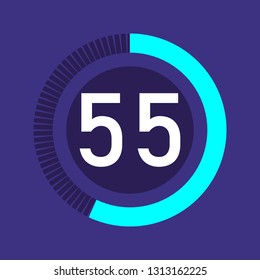 Colorful pie charts. Circular interval timer and stopwatch. Percentage vector and beautiful infographics. Business infographics. Loading and buffering the percentage set of icons.
