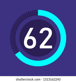 Colorful pie charts. Circular interval timer and stopwatch. Percentage vector and beautiful infographics. Business infographics. Loading and buffering the percentage set of icons.