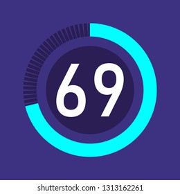 Colorful pie charts. Circular interval timer and stopwatch. Percentage vector and beautiful infographics. Business infographics. Loading and buffering the percentage set of icons.
