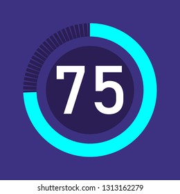 Colorful pie charts. Circular interval timer and stopwatch. Percentage vector and beautiful infographics. Business infographics. Loading and buffering the percentage set of icons.