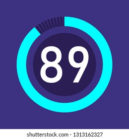 Colorful pie charts. Circular interval timer and stopwatch. Percentage vector and beautiful infographics. Business infographics. Loading and buffering the percentage set of icons.