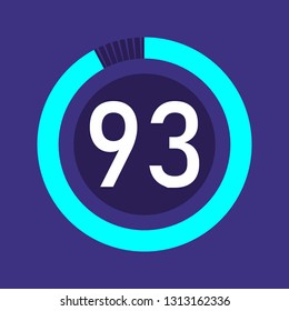 Colorful pie charts. Circular interval timer and stopwatch. Percentage vector and beautiful infographics. Business infographics. Loading and buffering the percentage set of icons.