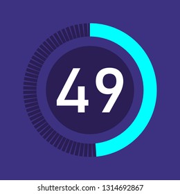 Colorful pie charts. Circular interval timer and stopwatch. Percentage vector and beautiful infographics. Business infographics. Loading and buffering the percentage set of icons.