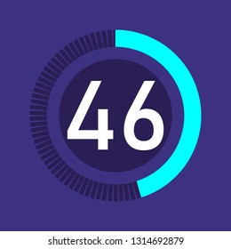 Colorful pie charts. Circular interval timer and stopwatch. Percentage vector and beautiful infographics. Business infographics. Loading and buffering the percentage set of icons.