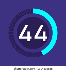 Colorful pie charts. Circular interval timer and stopwatch. Percentage vector and beautiful infographics. Business infographics. Loading and buffering the percentage set of icons.