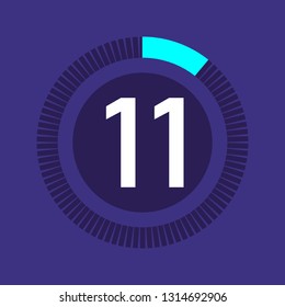 Colorful pie charts. Circular interval timer and stopwatch. Percentage vector and beautiful infographics. Business infographics. Loading and buffering the percentage set of icons.