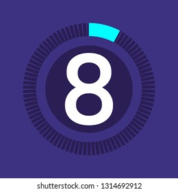 Colorful pie charts. Circular interval timer and stopwatch. Percentage vector and beautiful infographics. Business infographics. Loading and buffering the percentage set of icons.