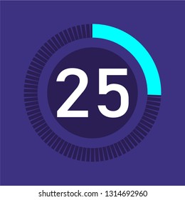 Colorful pie charts. Circular interval timer and stopwatch. Percentage vector and beautiful infographics. Business infographics. Loading and buffering the percentage set of icons.