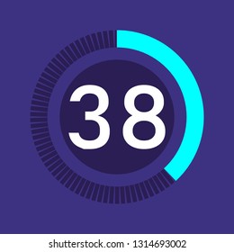 Colorful pie charts. Circular interval timer and stopwatch. Percentage vector and beautiful infographics. Business infographics. Loading and buffering the percentage set of icons.