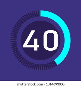 Colorful pie charts. Circular interval timer and stopwatch. Percentage vector and beautiful infographics. Business infographics. Loading and buffering the percentage set of icons.
