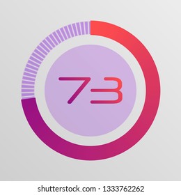 Colorful pie charts. Circular interval timer. Percentage vector infographics. Business infographics. Loading and buffering percentage icon set. 