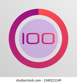 Colorful pie charts. Circular interval timer. Percentage vector infographics. Business infographics. Loading and buffering percentage icon set. 