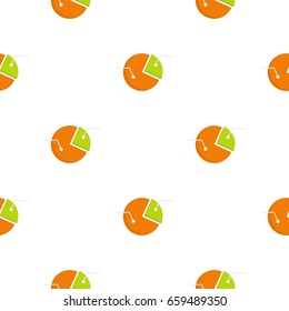 Colorful pie graphic chart pattern seamless flat style for web vector illustration
