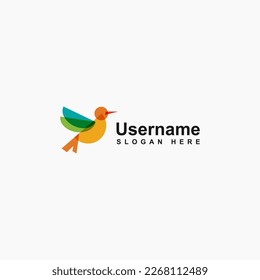 colorful pigeon logo vector design template : premium overlay bird logo design vector idea concept with playful, modern and elegant styles isolated on white background. 