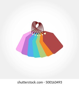 Colorful Pile of Tag Labels