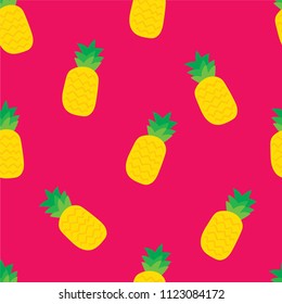 Colorful Pineapple Background Pattern Illustration