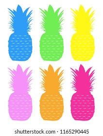 Colorful pineapple design vector