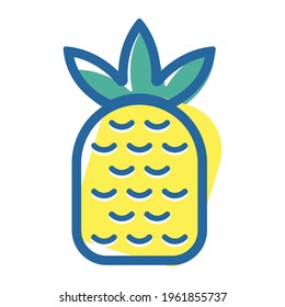 Colorful Pineapple icon vector design. Fruits symbol for your website design, logo, app, UI. Eps10 vector illustration.