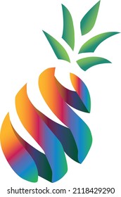 colorful pineapple logo vector png