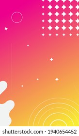 Colorful pink abstract background with circles for stories, social networks. Vector Illustration. EPS10