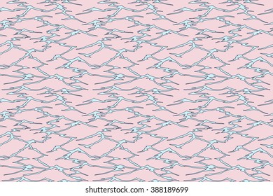 Colorful pink and blue  seamless waves pattern. Vector illustration
