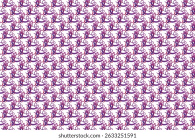 Colorful Pink Doodle Line Seamless Pattern with Fun Scribbles and Confetti Texture