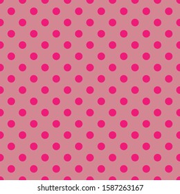 colorful pink polka dots seamless pattern. seamless vector illustration design.