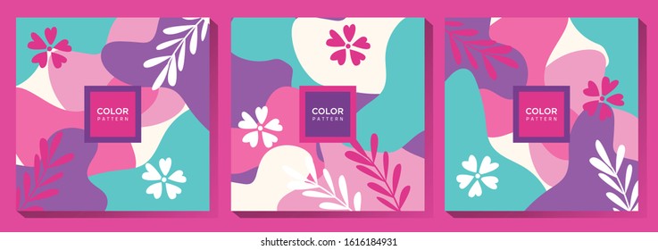 Colorful Pink and Tosca Pattern Design