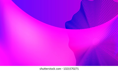 Colorful pink, violet blurred background with stripped element. Modern abstract gradient card. Business poster. Vector illustration.  