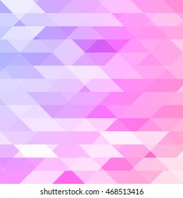 Colorful pink, violet polygonal background. Triangular polygons in origami style with gradient. Geometric abstract bright pattern design for your business. Vector illustration.