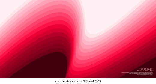 Colorful pink wave line abstract background design. Modern line curve template.