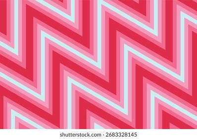 Colorful pink zigzag line pattern background.